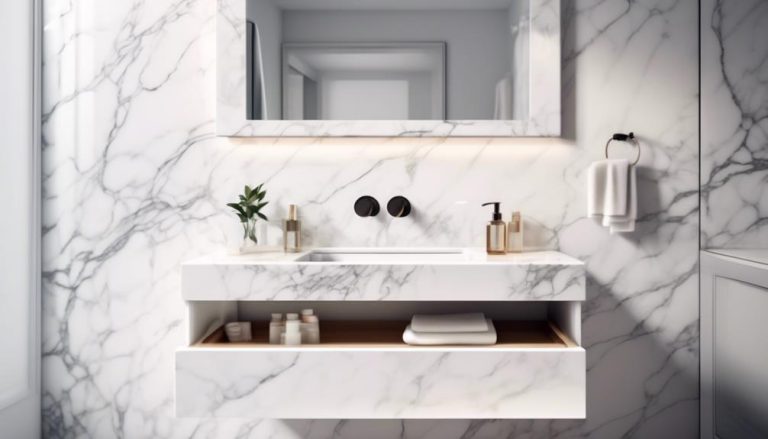 Curated visual reference: Fresh Look at 8 Elegant Marble Bathroom Vanities With Integrated Sinks